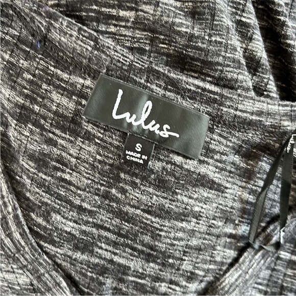 Lulu’s Jony Ribbed Button-Up Midi Sweater Dress Gray Space Dye - Picture 11 of 14